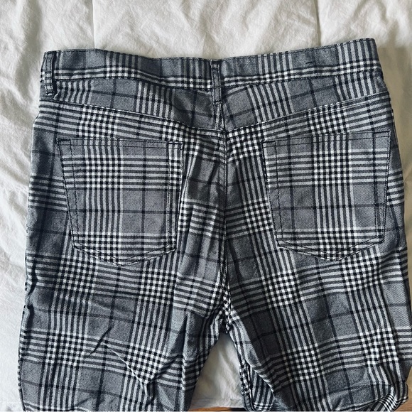 H&M Skinny Fit Pants Grey Lined White & Black - Picture 3 of 7